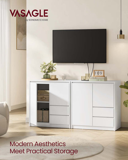 Modern Sideboard Cabinet with Adjustable Shelf and Drawers - image 2