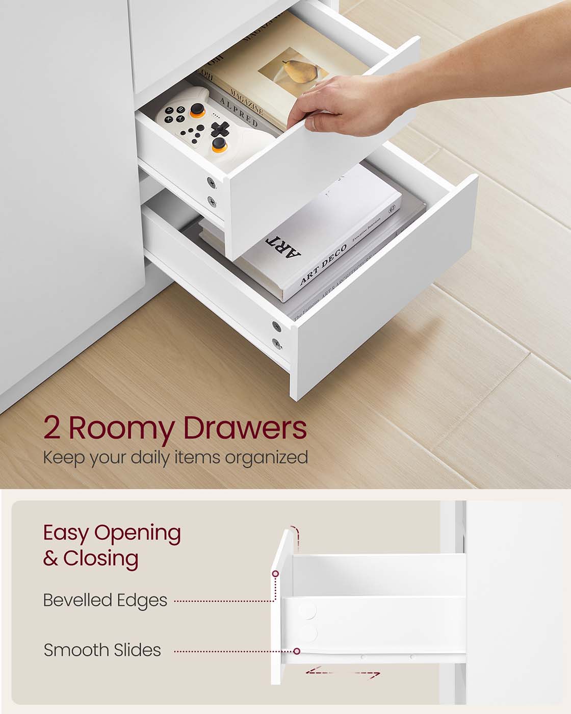 Modern Sideboard Cabinet with Adjustable Shelf and Drawers - image 5