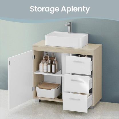 Under-Sink Bathroom Cabinet, 30 x 70 x 64 cm, Cloud White - image 22