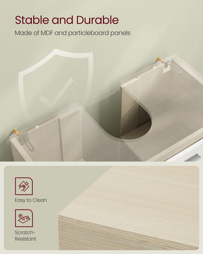 Under-Sink Bathroom Cabinet, 30 x 70 x 64 cm, Cloud White - image 31