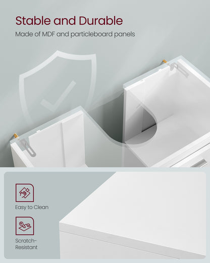 Under-Sink Bathroom Cabinet, 30 x 70 x 64 cm, Cloud White - image 38