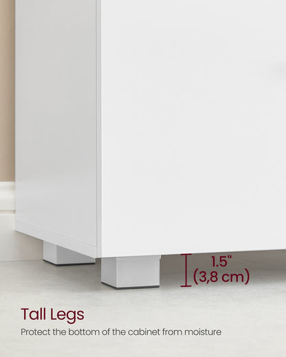 Under Sink Bathroom Cabinet 2 Drawers 30 x 60 x 63.8 cm Cloud White - image 4