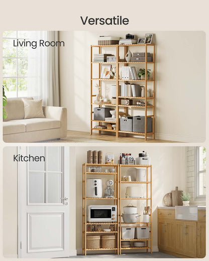 Bamboo storage shelf with six tiers - image 3