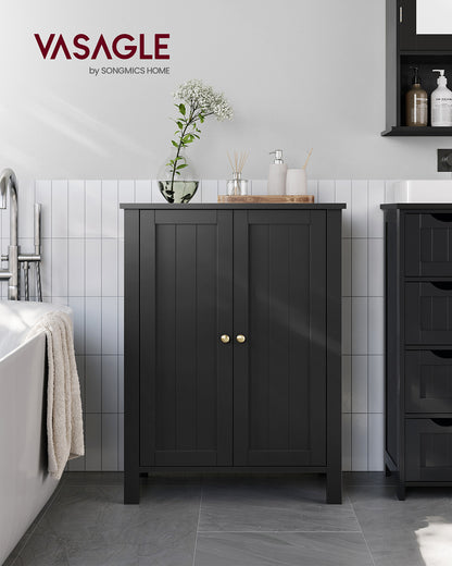 Bathroom Furniture Storage Cabine 2 Adjustable Shelves 30 x 60 x 80 cm Grey - image 10