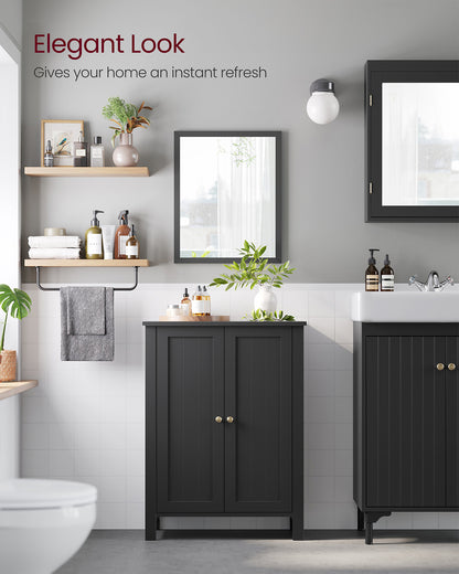 Bathroom Furniture Storage Cabine 2 Adjustable Shelves 30 x 60 x 80 cm Grey - image 14
