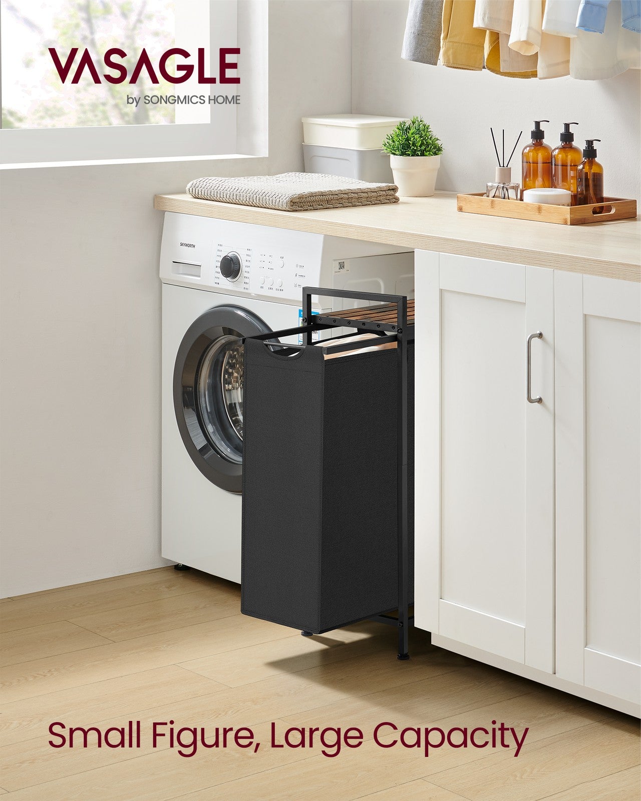 65L Laundry Basket Rustic Brown and Black - image 24