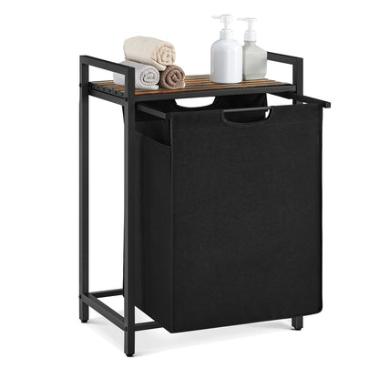65L Laundry Basket Rustic Brown and Black - image 2