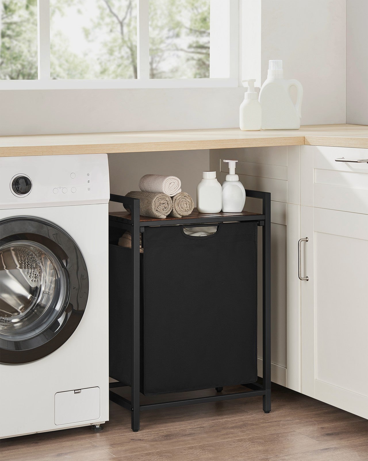 65L Laundry Basket Rustic Brown and Black - image 4