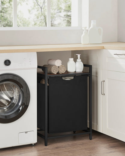 65L Laundry Basket Rustic Brown and Black - image 4