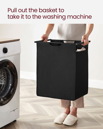 65L Laundry Basket Rustic Brown and Black - image 11