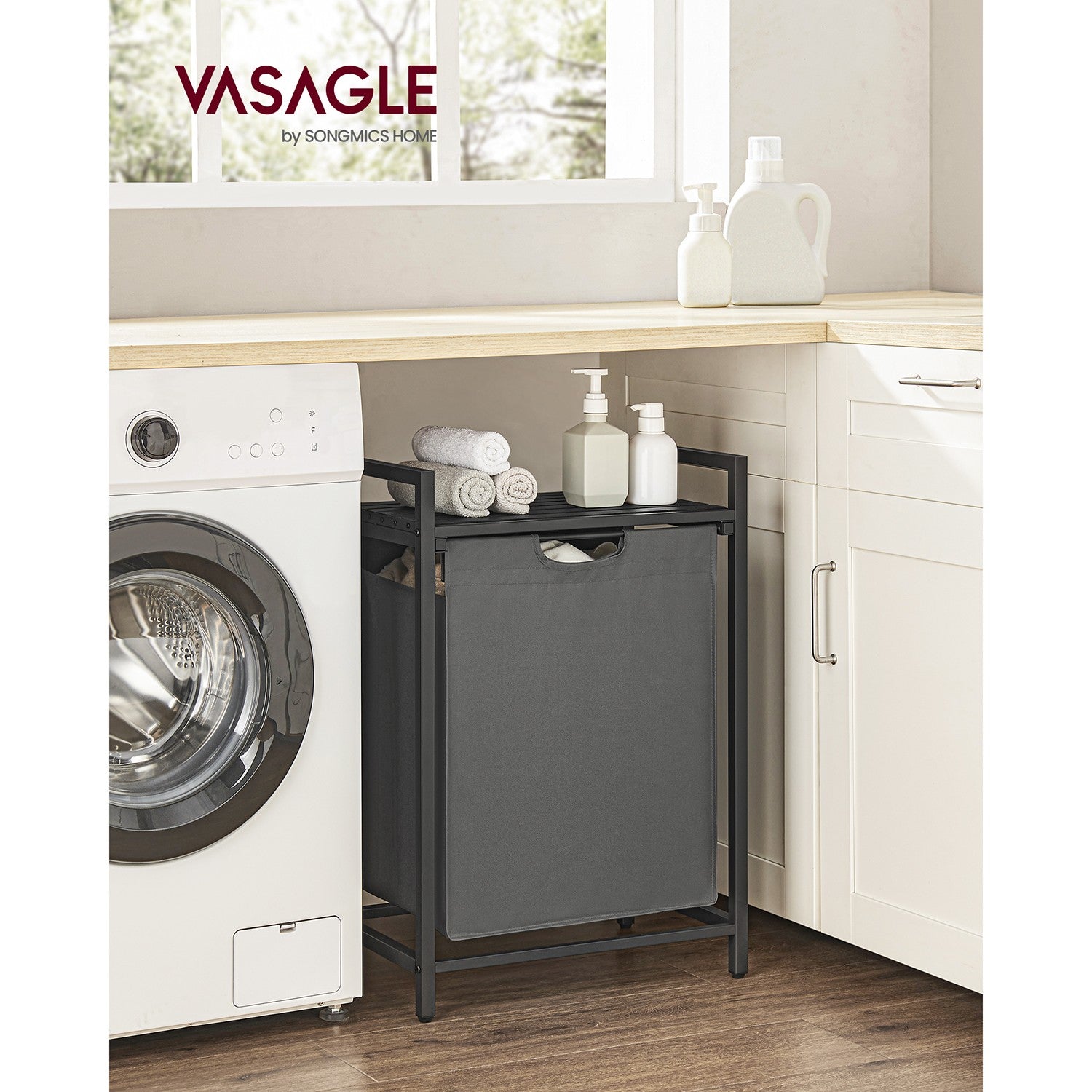 65L Laundry Basket Rustic Brown and Black - image 53