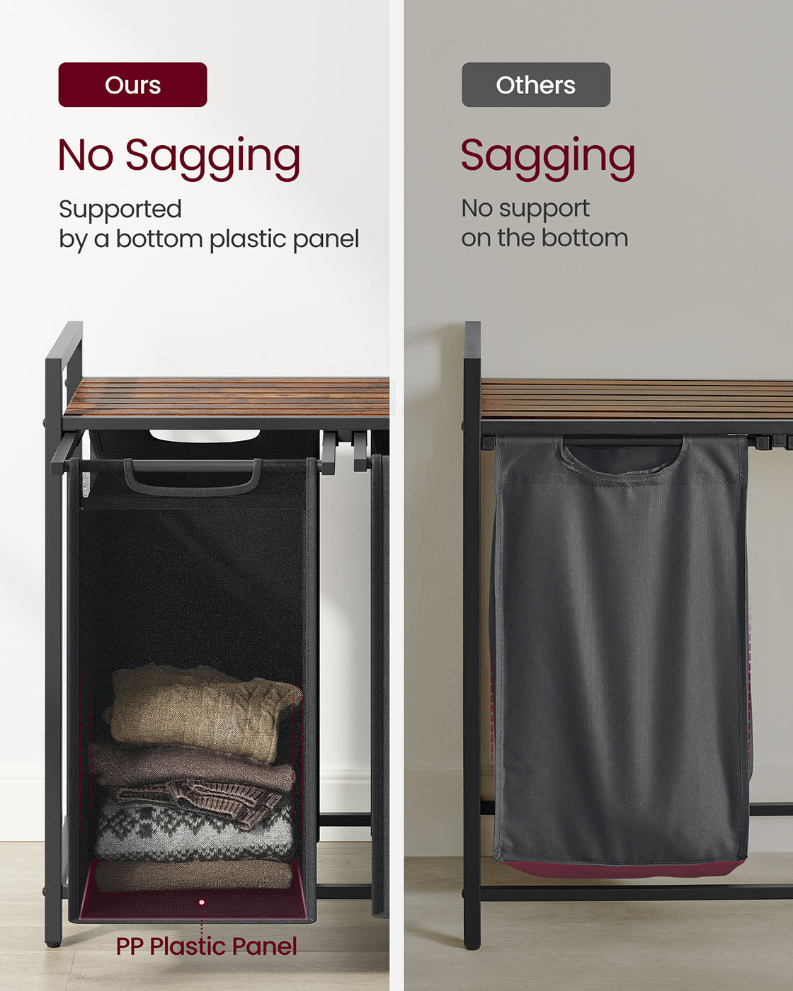 Laundry Sorter Hamper with Removable Bags - image 17
