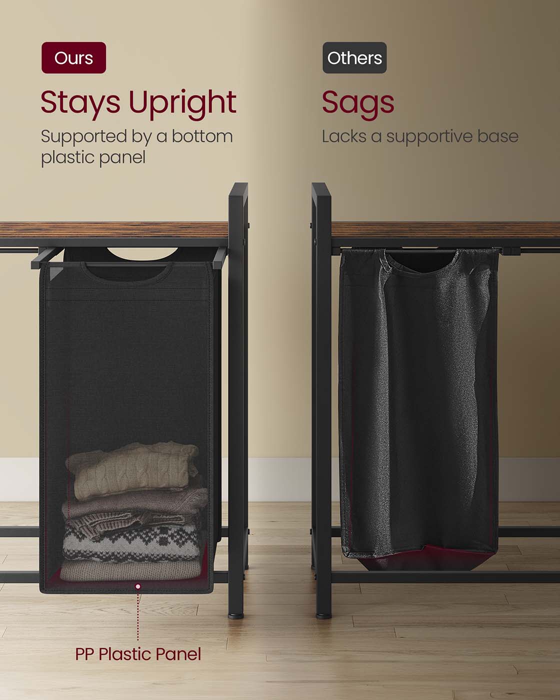 Laundry Sorter Hamper with Removable Bags - image 60