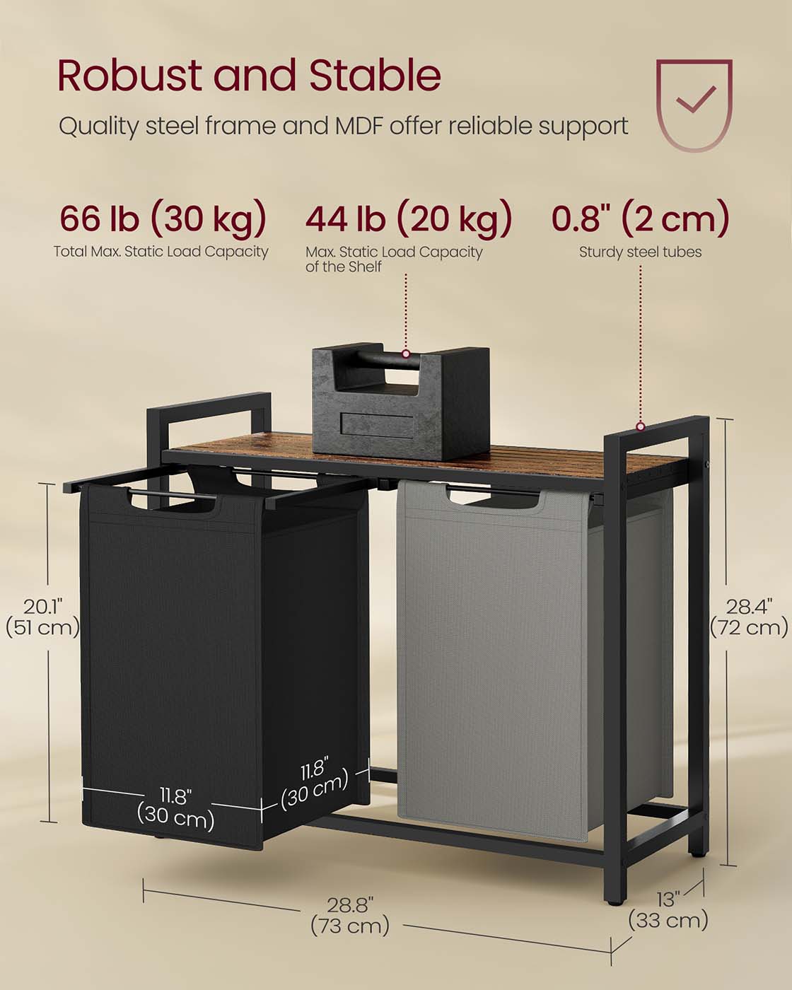 Laundry Sorter Hamper with Removable Bags - image 61