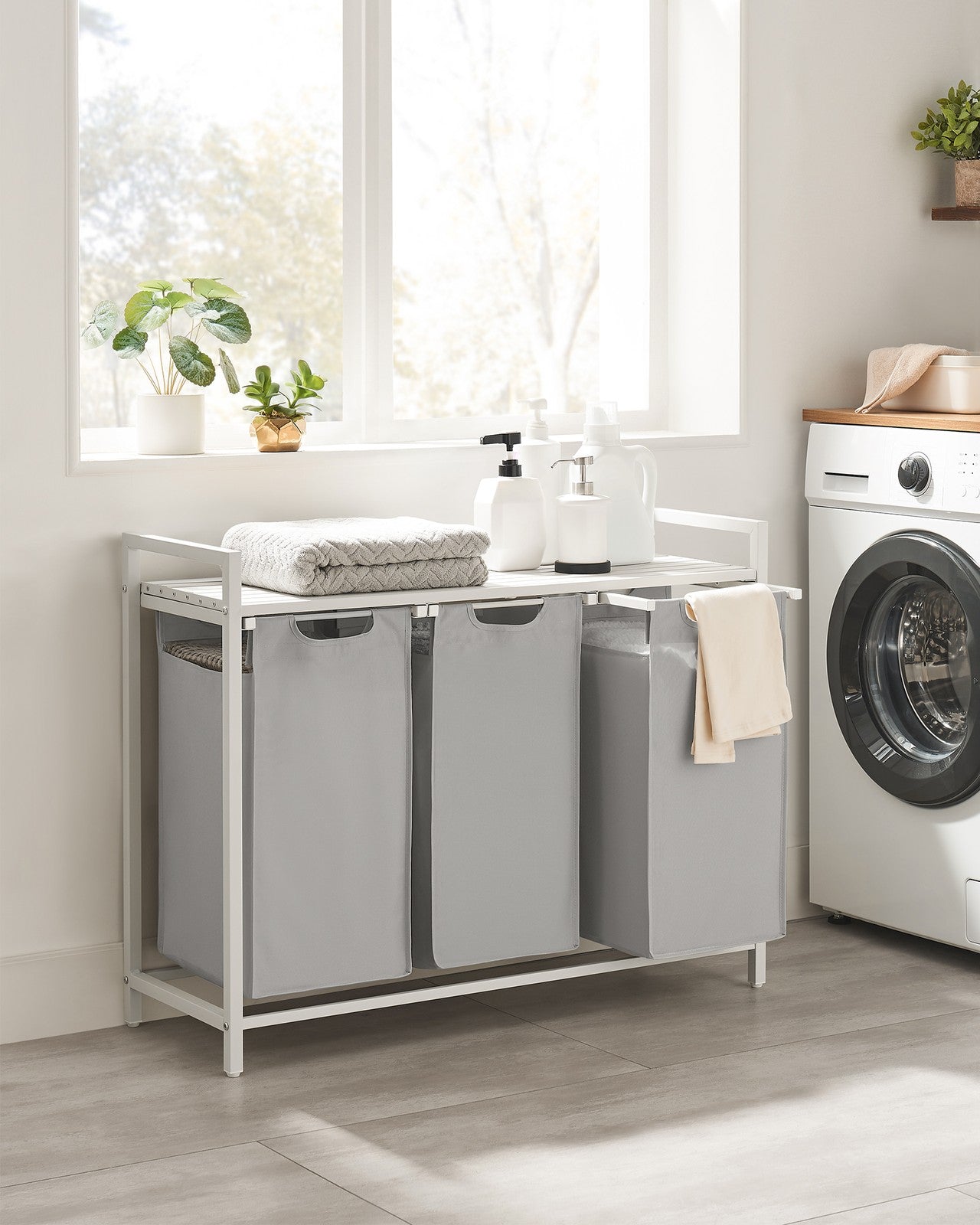 Laundry Basket with 3 Pull-Out and Removable Bags - image 48