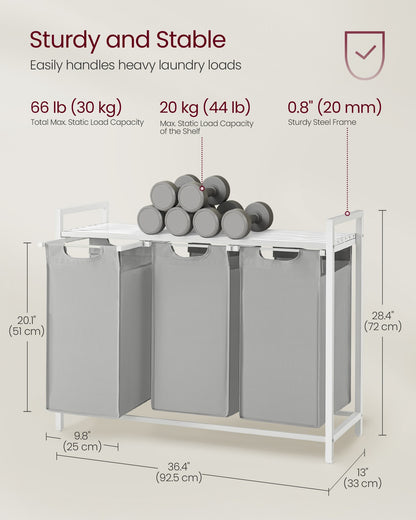 Laundry Basket with 3 Pull-Out and Removable Bags - image 51