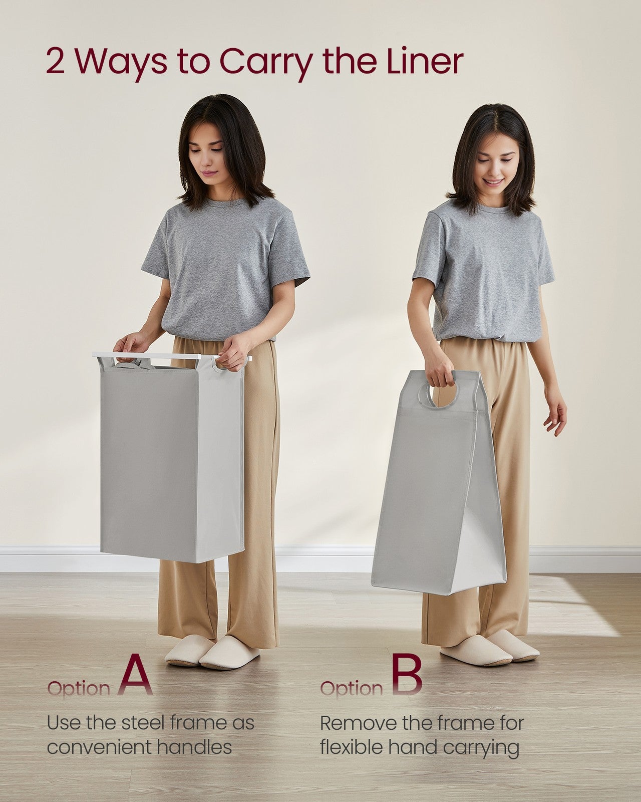 Laundry Basket with 3 Pull-Out and Removable Bags - image 53