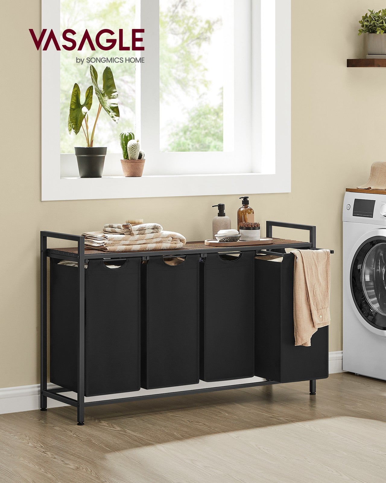 Laundry Basket with 3 Pull-Out and Removable Bags - image 27