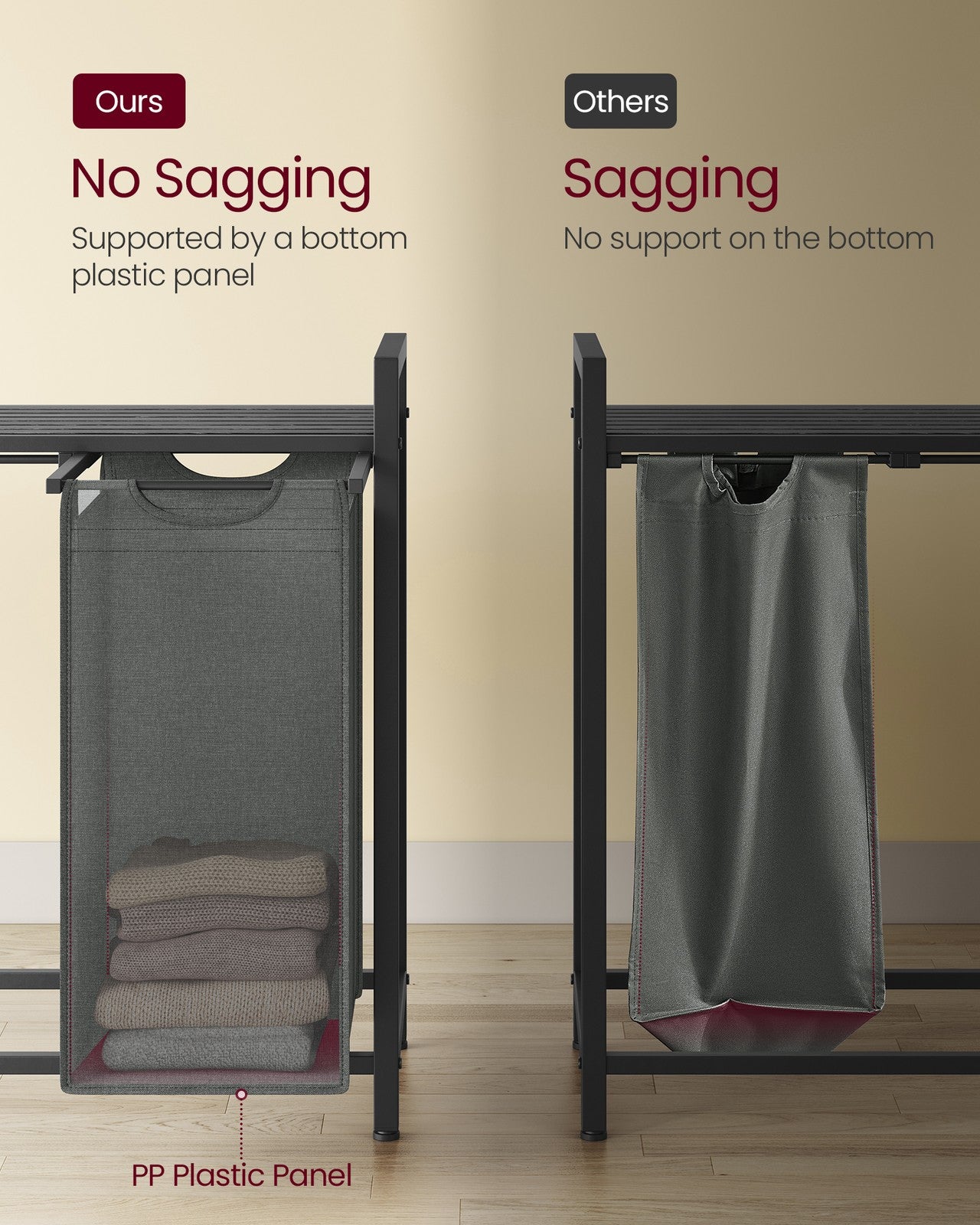Laundry Basket with 3 Pull-Out and Removable Bags - image 36