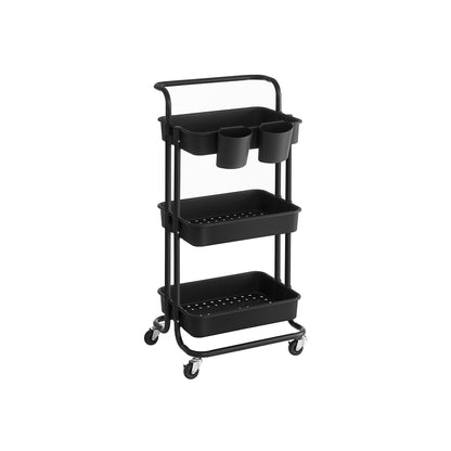 3-Tier Storage Cart Black - image 13