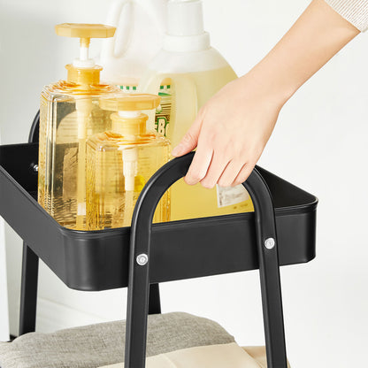 3-Tier Rolling Cart Black - image 6