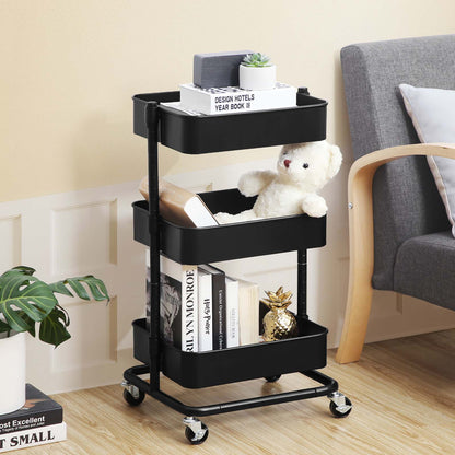 3-Tier Metal Rolling Cart - image 5