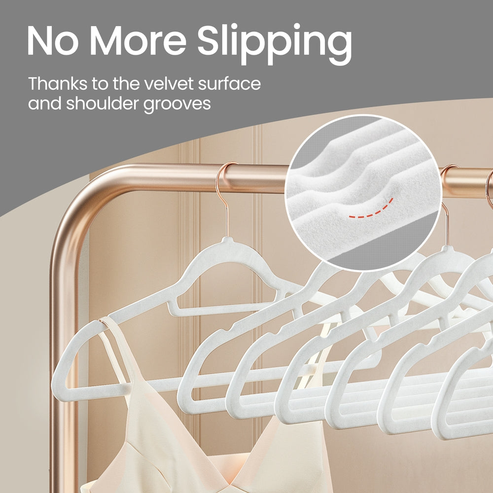 Velvet Hangers, Set of 50 Clothes Hanger with Rose Gold Swivel Hook, Non-Slip - image 4