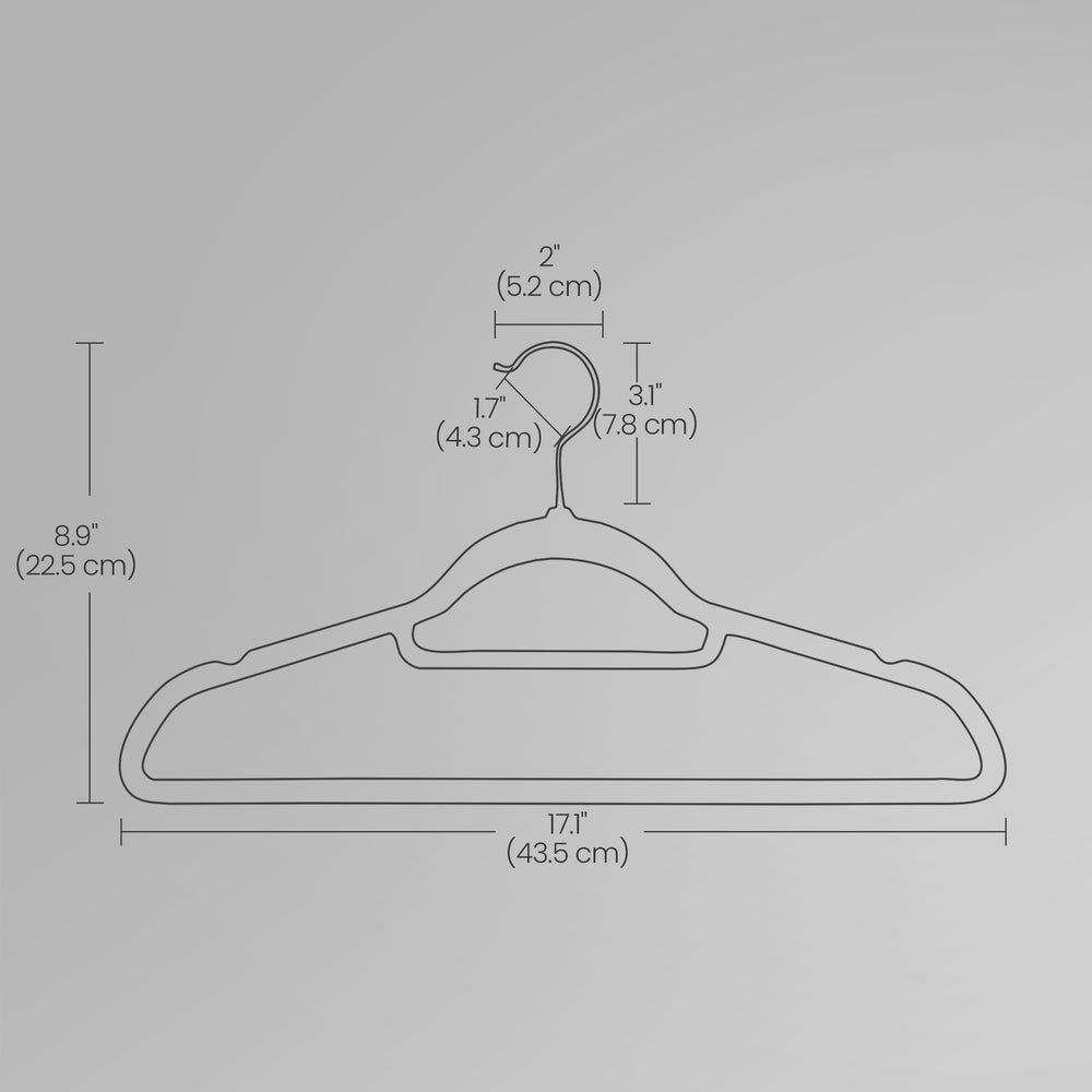 Velvet Hangers, Set of 50 Clothes Hanger with Rose Gold Swivel Hook, Non-Slip - image 5