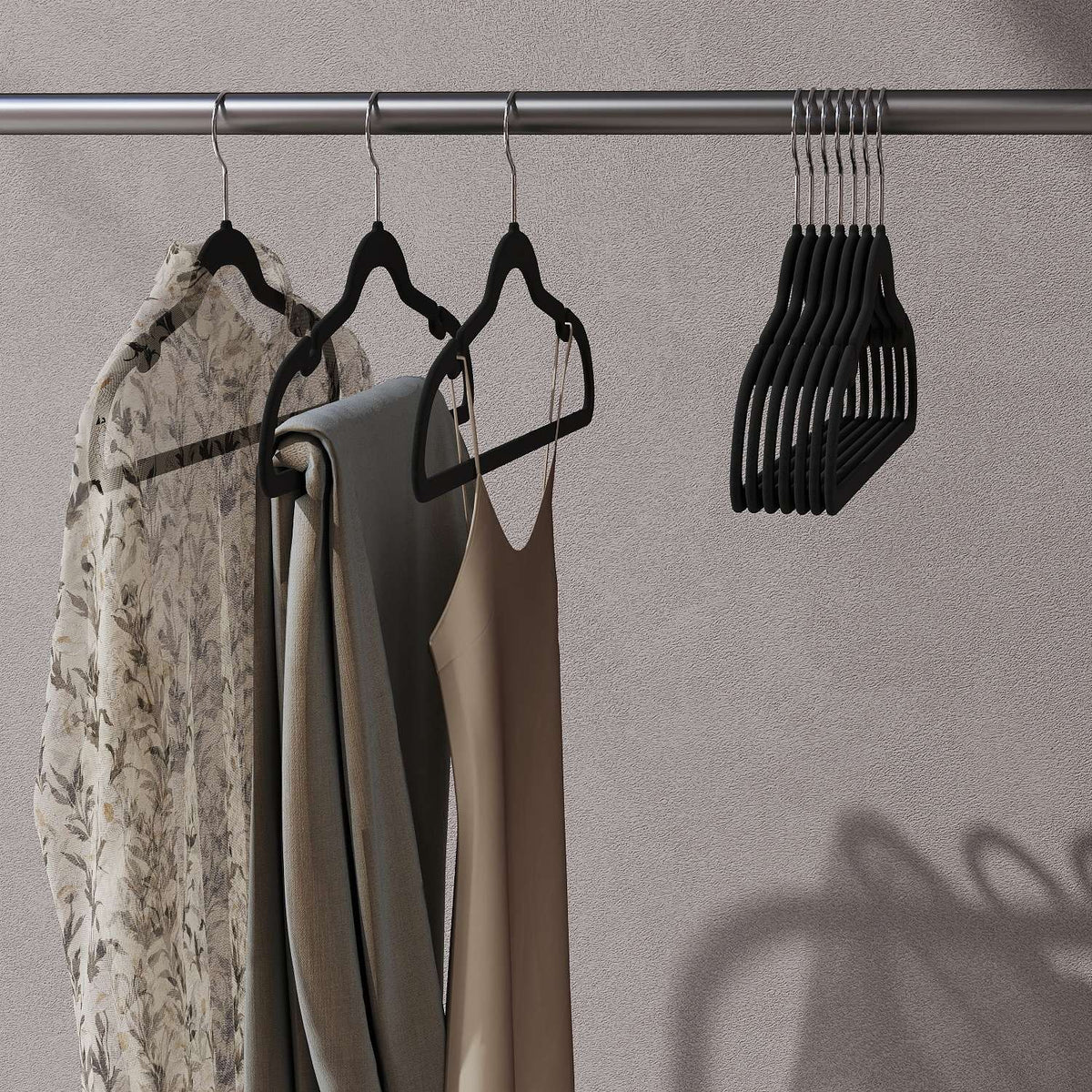Velvet Hangers 50 Pack, Non-Slip Clothes Hangers, Suit Hangers with Shoulder Notches - image 2
