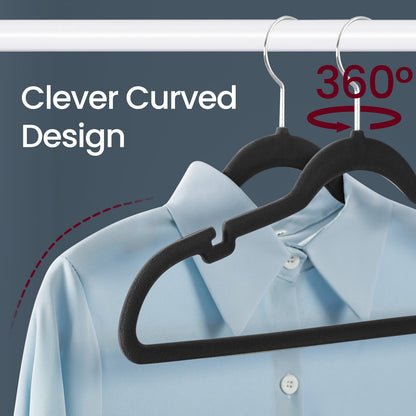 Velvet Hangers 50 Pack, Non-Slip Clothes Hangers, Suit Hangers with Shoulder Notches - image 3