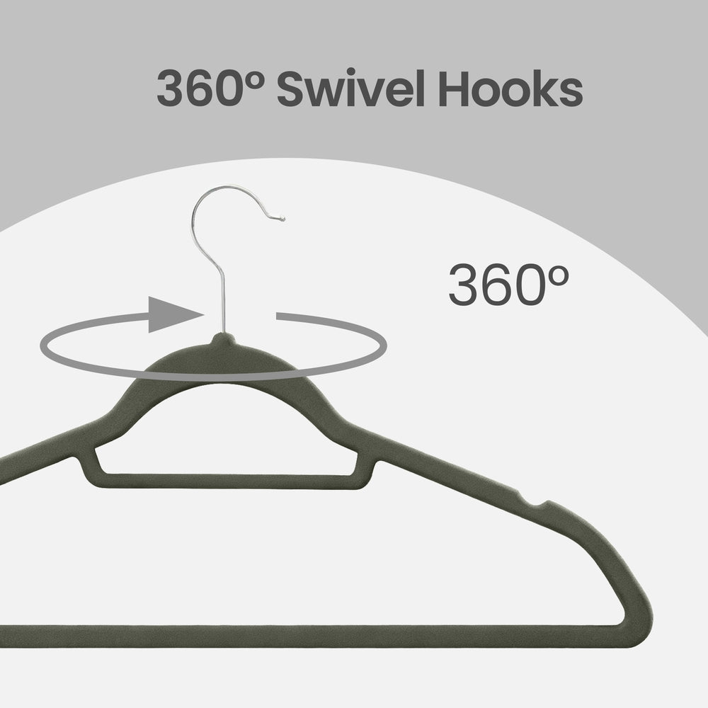 Velvet Hangers, Set of 50 Clothes Hanger with Rose Gold Swivel Hook, Non-Slip - image 12