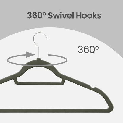 Velvet Hangers, Set of 50 Clothes Hanger with Rose Gold Swivel Hook, Non-Slip - image 12