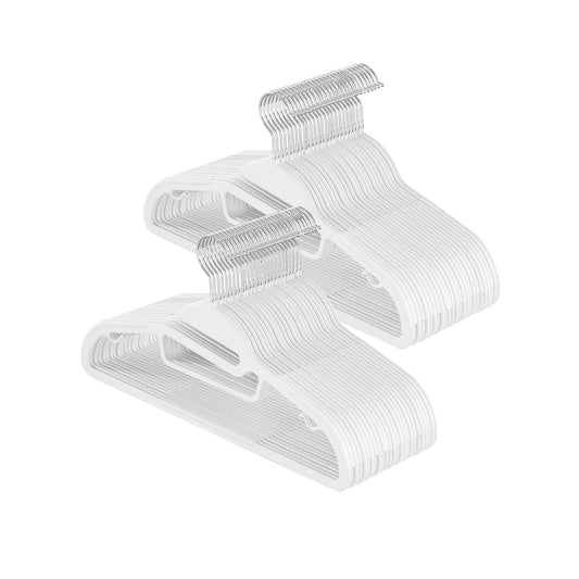 50 Pack Coat Hangers, Heavy-Duty Plastic Suit Hangers - image 1
