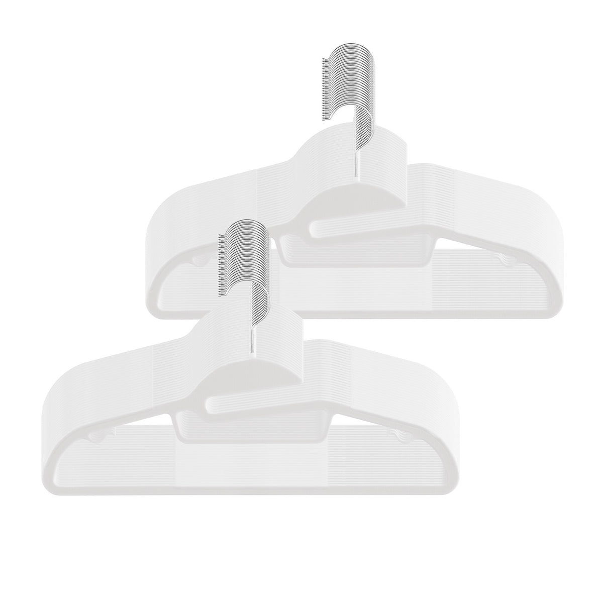 50 Pack Coat Hangers, Heavy-Duty Plastic Suit Hangers - image 2