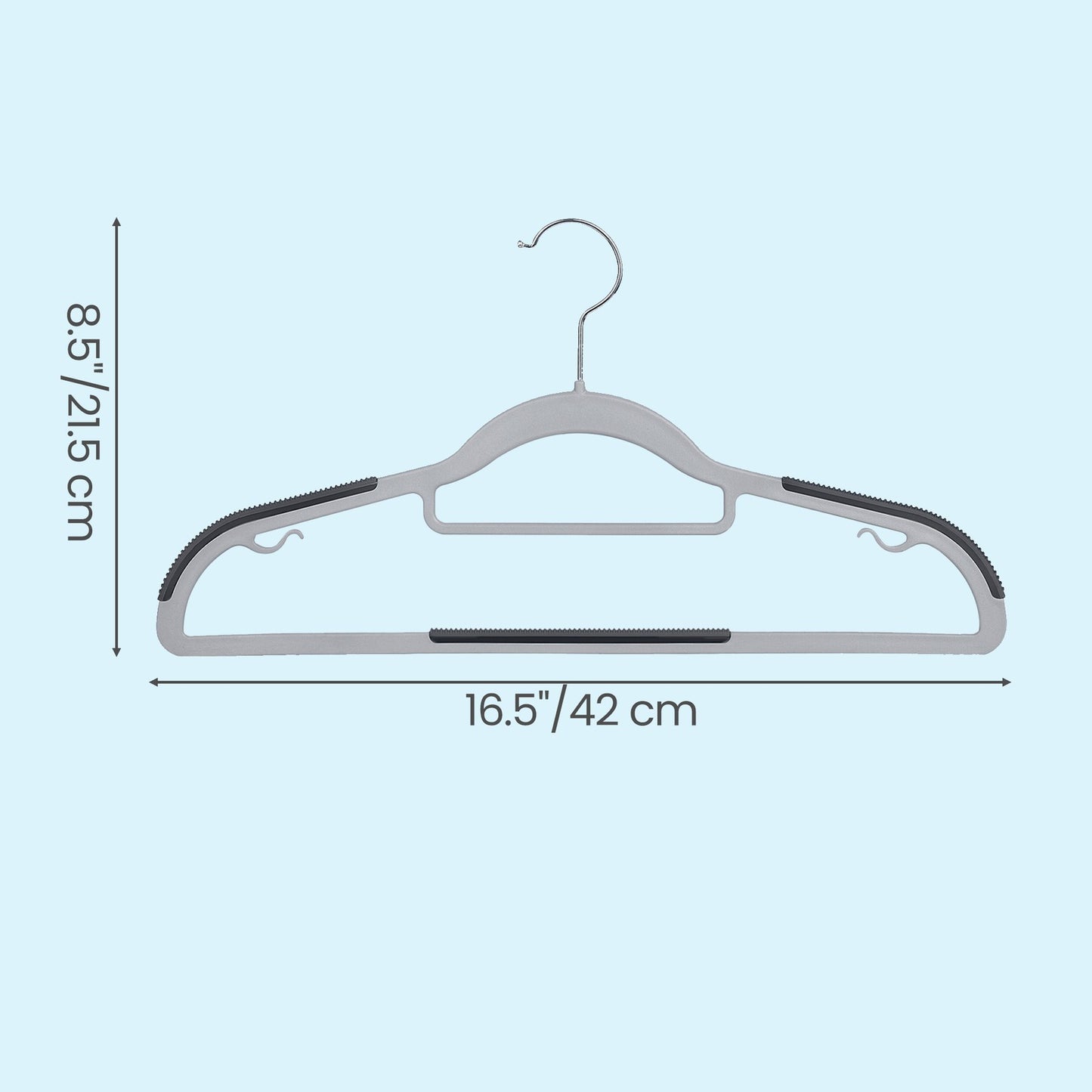 Set of 30 Clothes Hangers, Slim Non-Slip Plastic Hangers, Heavy Duty for Wardrobe - image 4
