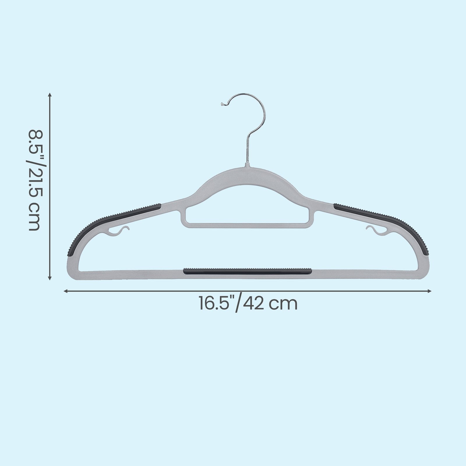 Set of 30 Clothes Hangers, Slim Non-Slip Plastic Hangers, Heavy Duty for Wardrobe - image 4