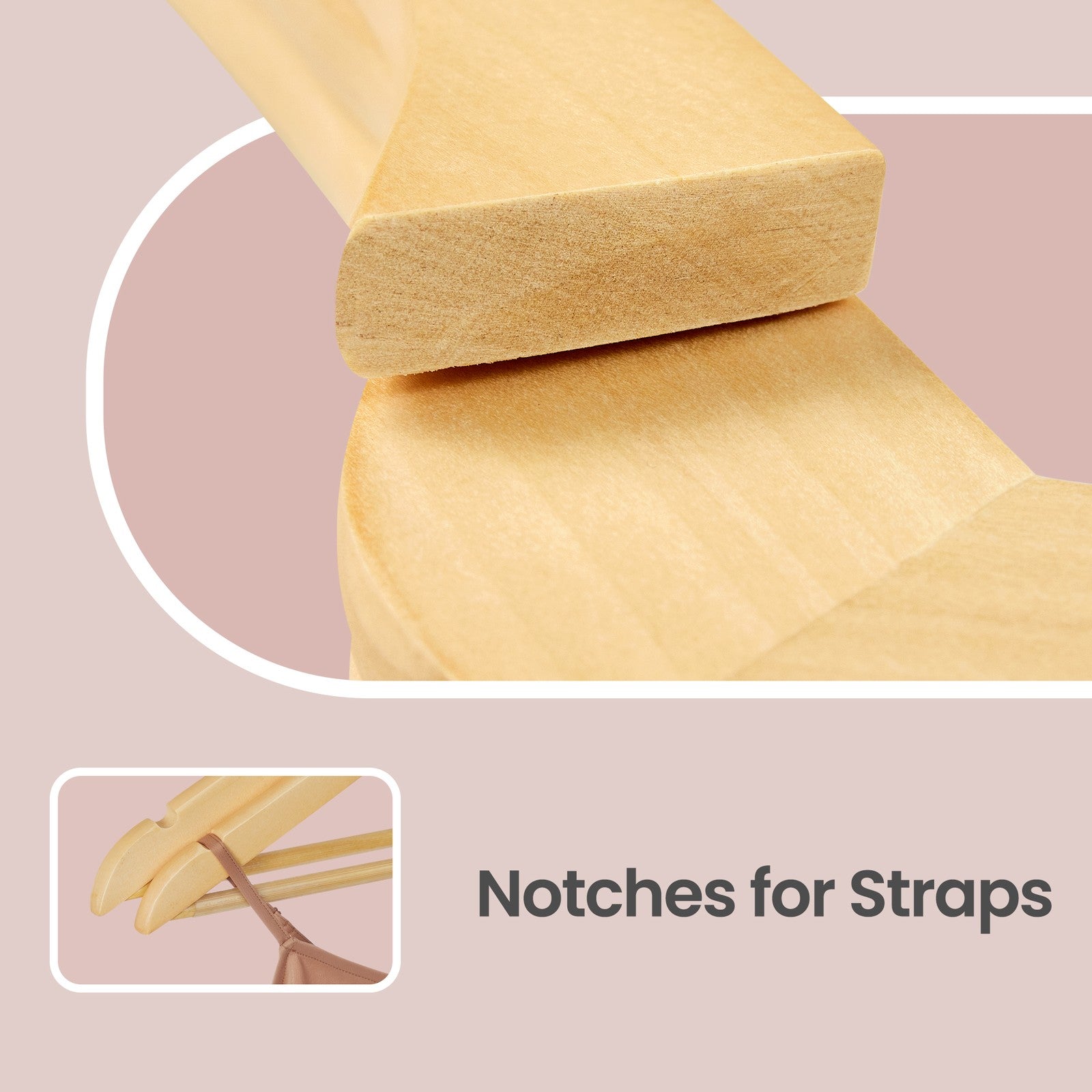 Wooden Hangers, Set of 20, Solid Wood Coat Hangers - image 14