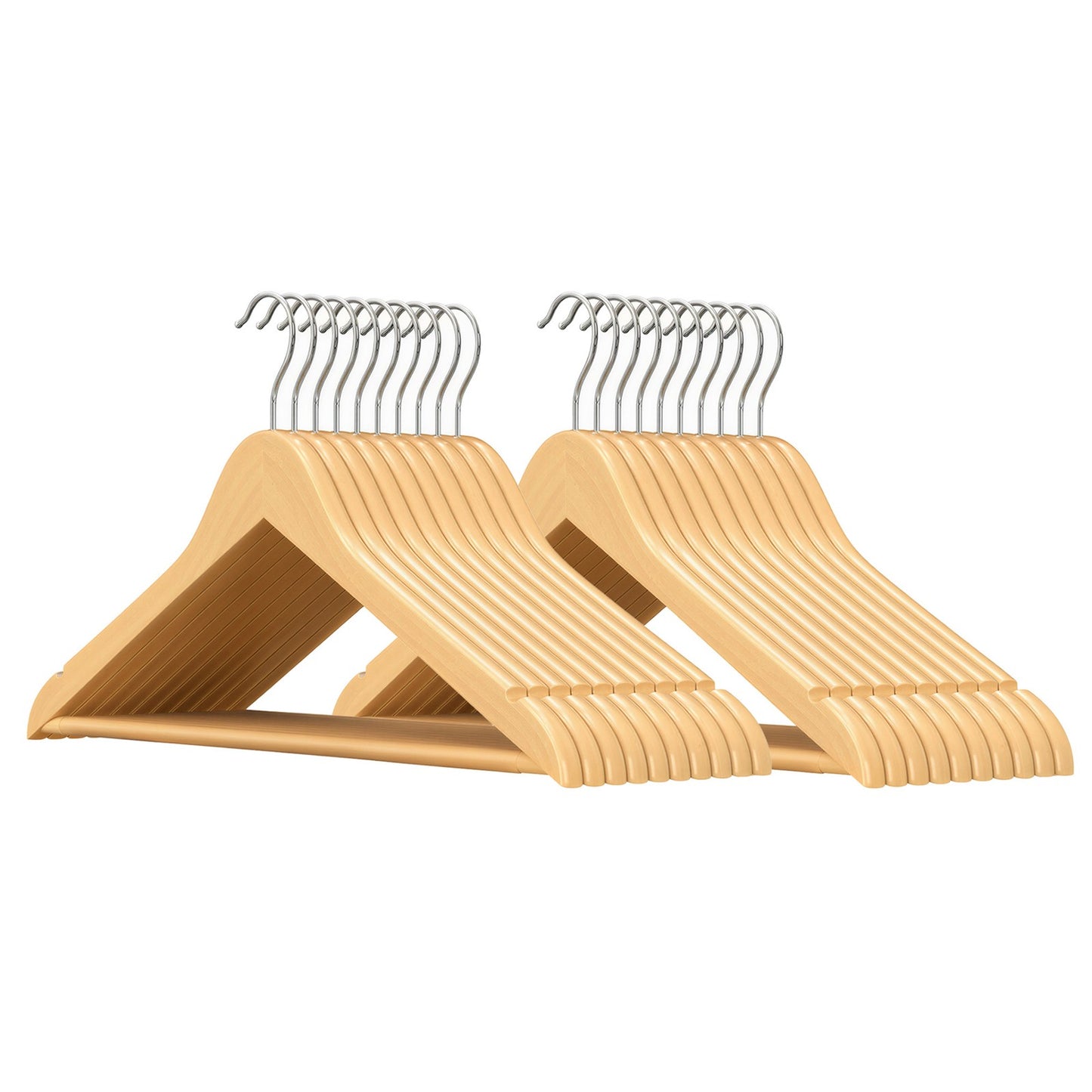 Wooden Hangers, Set of 20, Solid Wood Coat Hangers - image 2