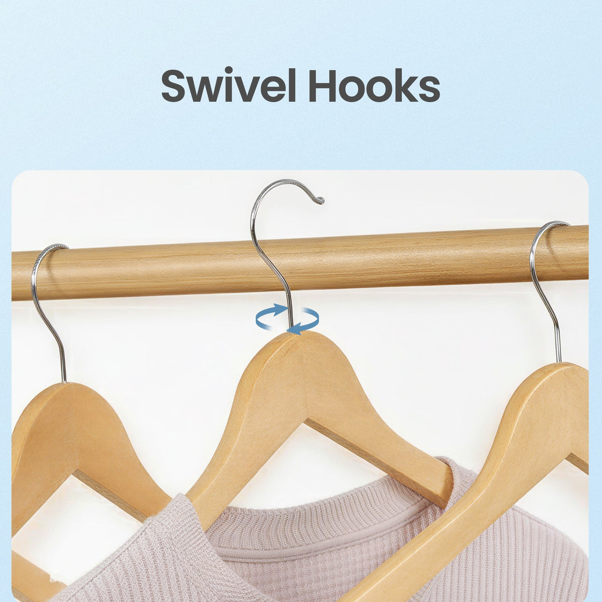 Wooden Hangers, Set of 20, Solid Wood Coat Hangers - image 8