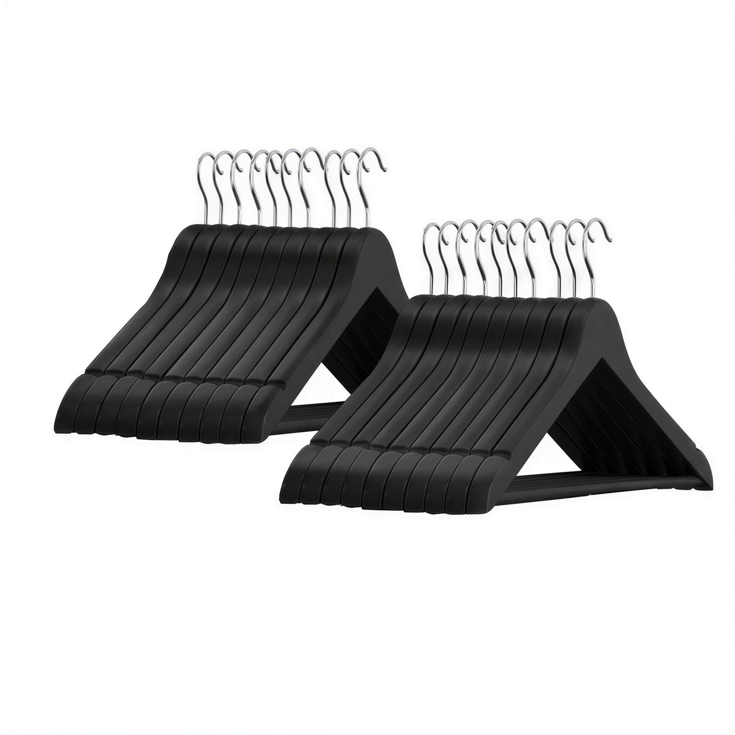Wooden Hangers, Set of 10, Solid Wood Coat Hangers, Notches - image 10