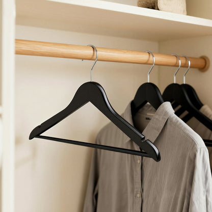 Wooden Hangers, Set of 10, Solid Wood Coat Hangers, Notches - image 13