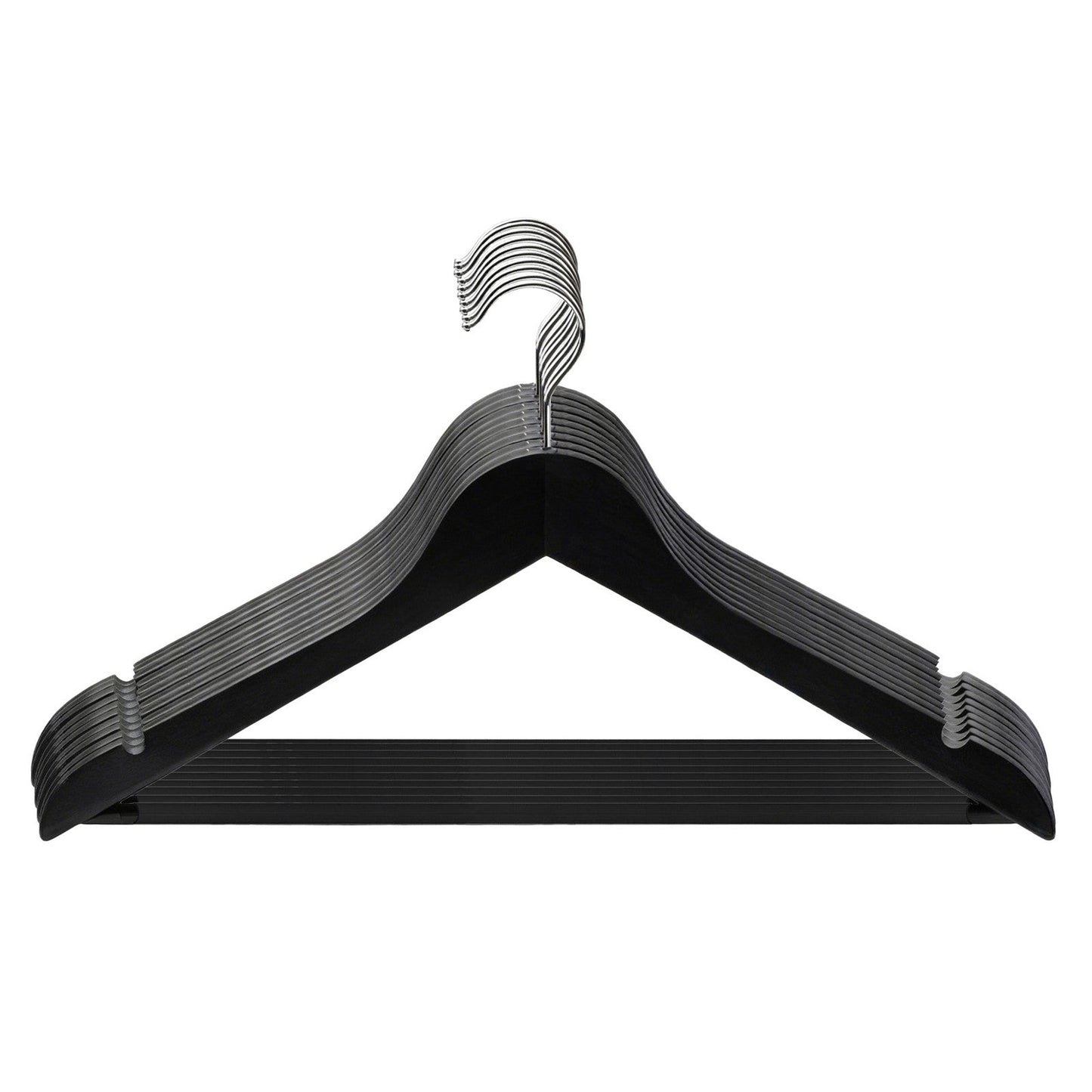 Wooden Hangers, Set of 10, Solid Wood Coat Hangers, Notches - image 1