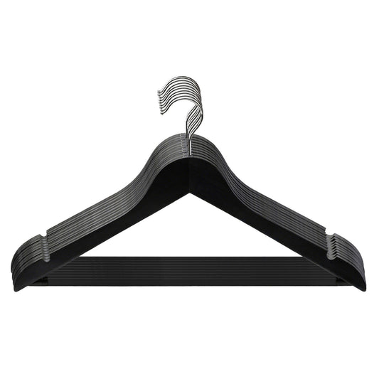 Wooden Hangers, Set of 10, Solid Wood Coat Hangers, Notches - image 1