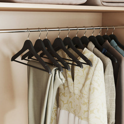 Wooden Hangers, Set of 10, Solid Wood Coat Hangers, Notches - image 3