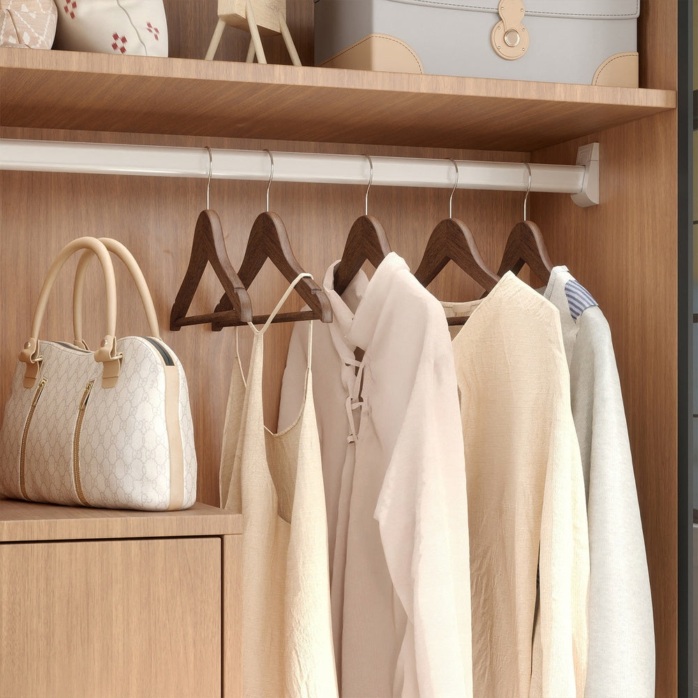 Wooden Hangers, Set of 10, Solid Wood Coat Hangers, Notches - image 18