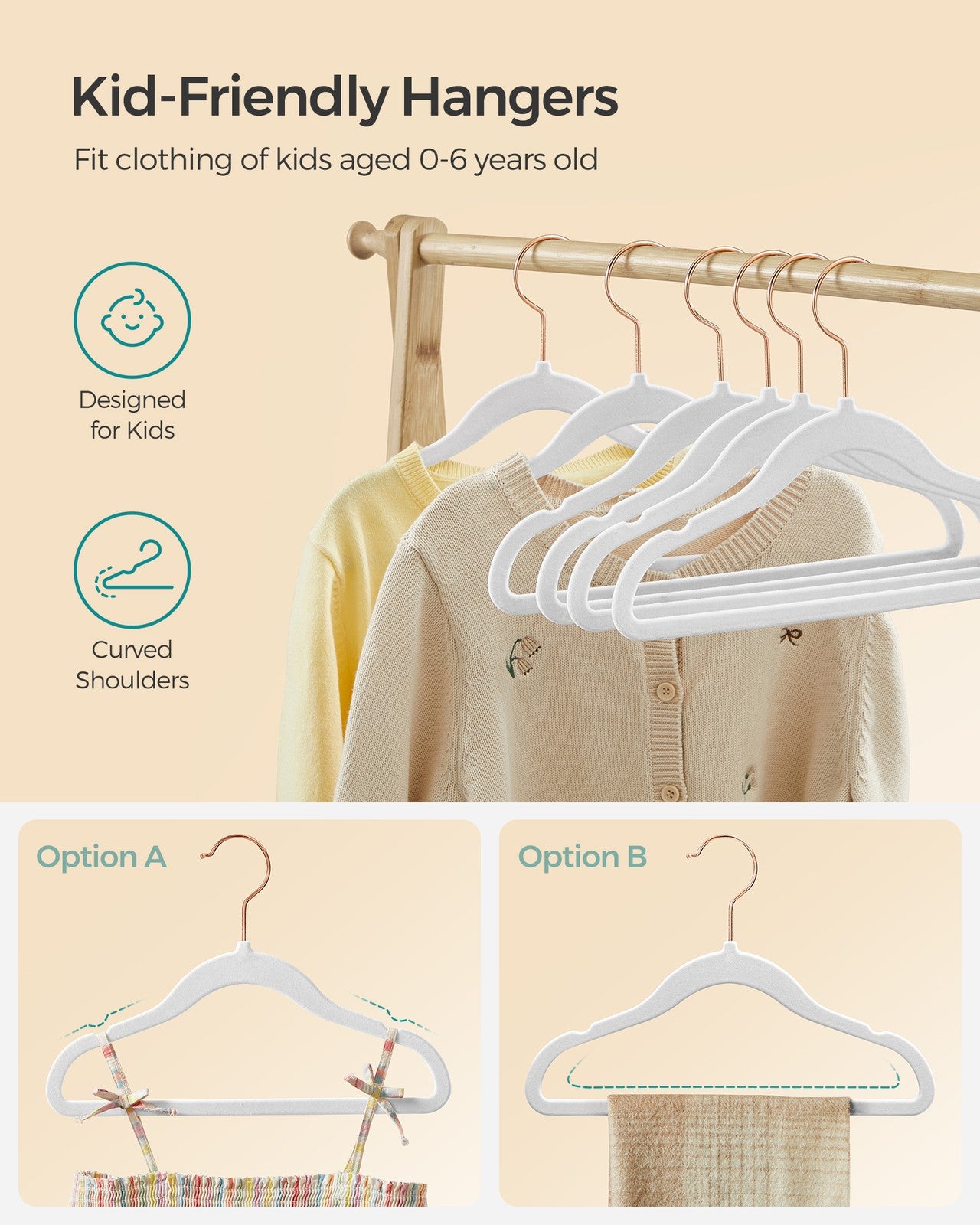 Pack of 30 Velvet Baby Hangers Cloud White - image 5
