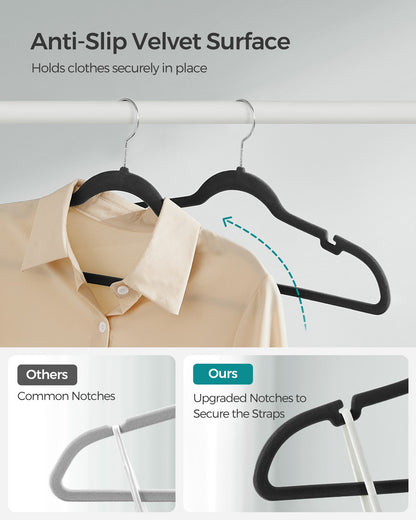 30-Pack Velvet Hangers Black - image 20