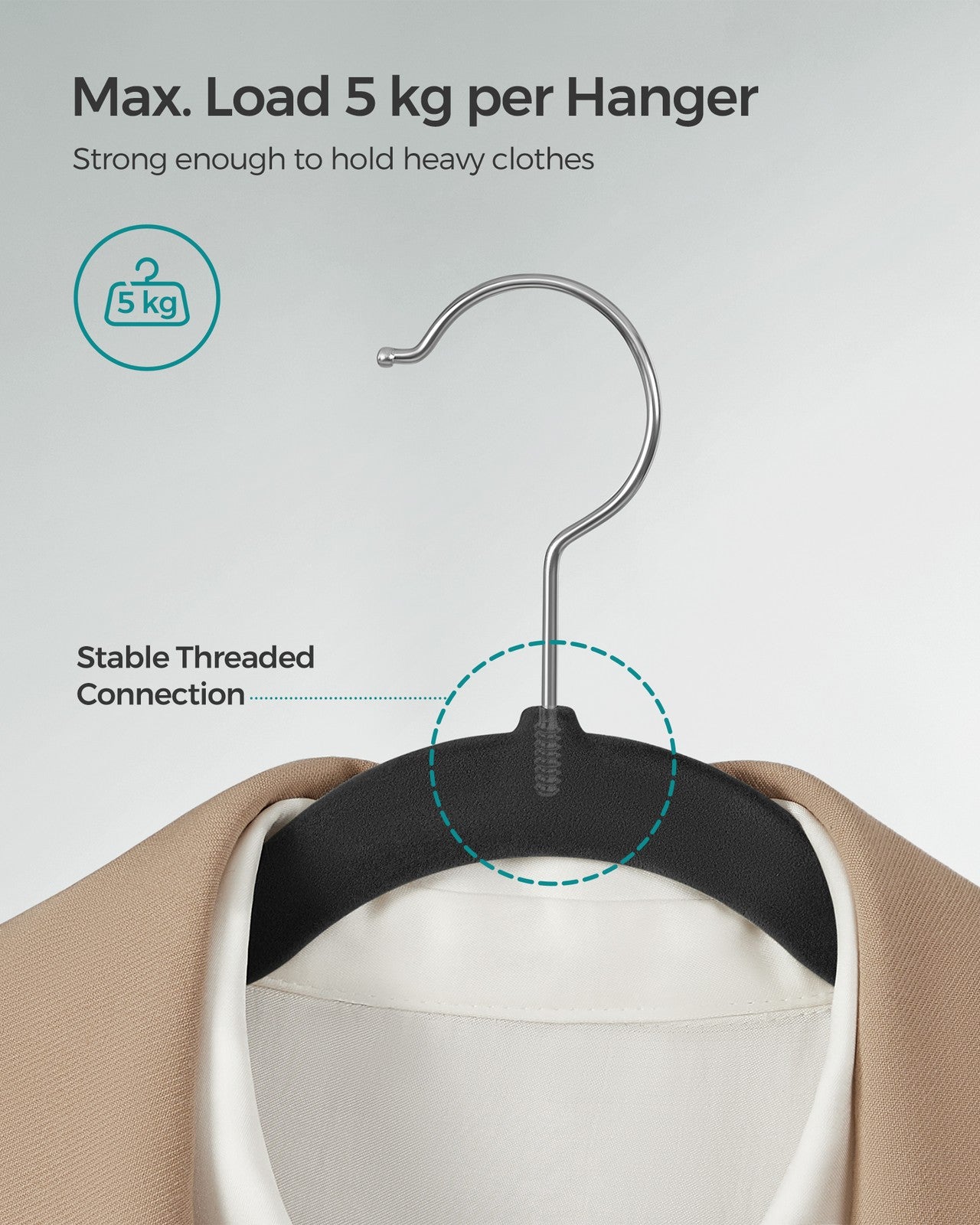 30-Pack Velvet Hangers Black - image 22