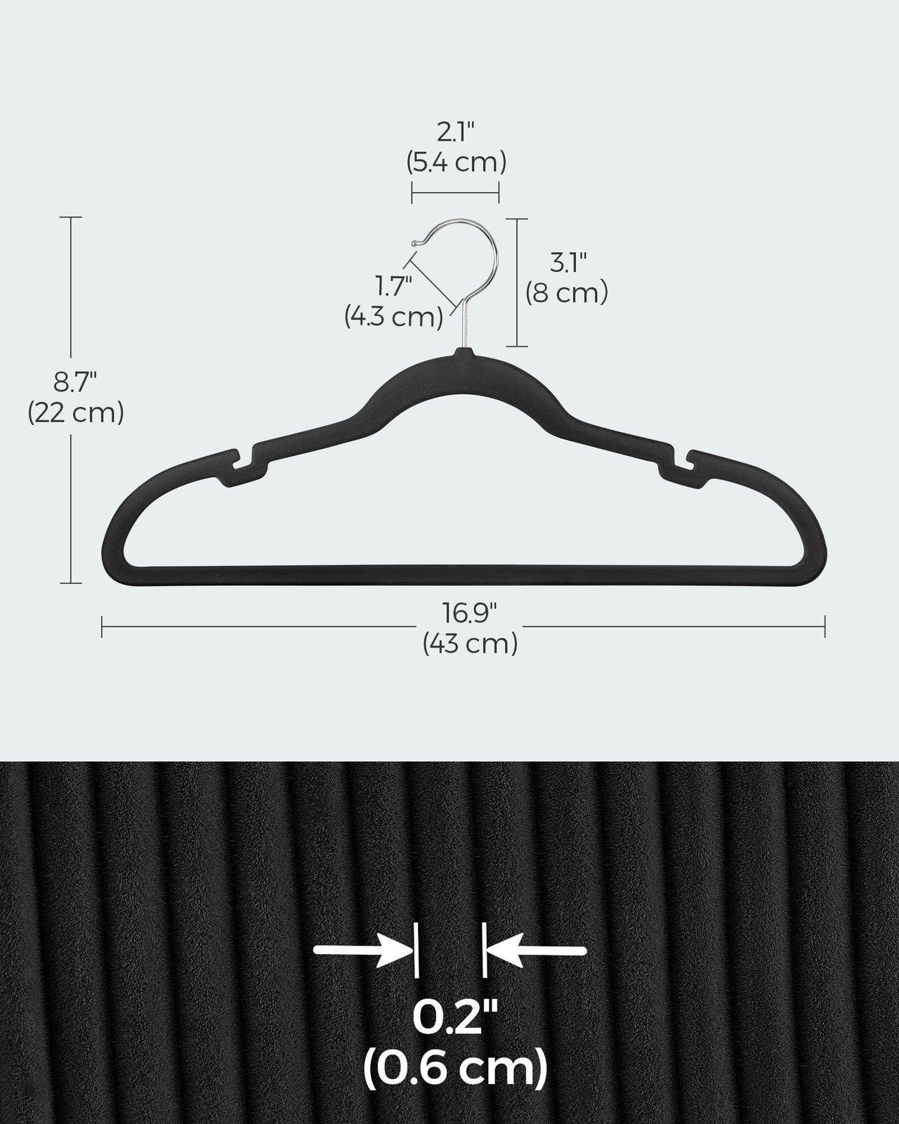 30-Pack Velvet Hangers Black - image 23