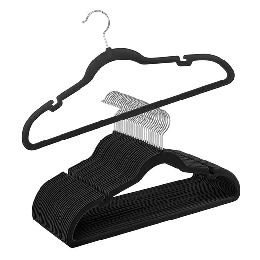 30-Pack Velvet Hangers Black - image 1
